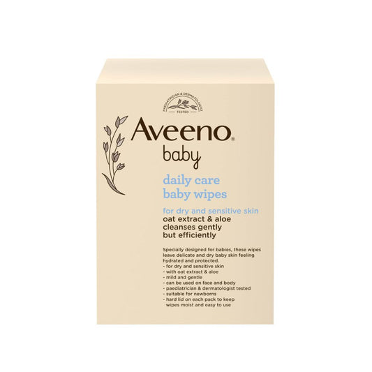 Aveeno Baby Daily Care Baby Wipes - Pack of 12 (869 Wipes)