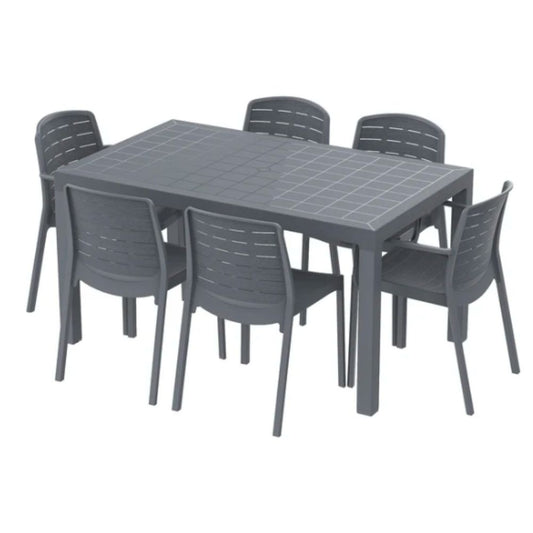 Cedargrain 6-seater Outdoor Dining Set of Table & Chairs