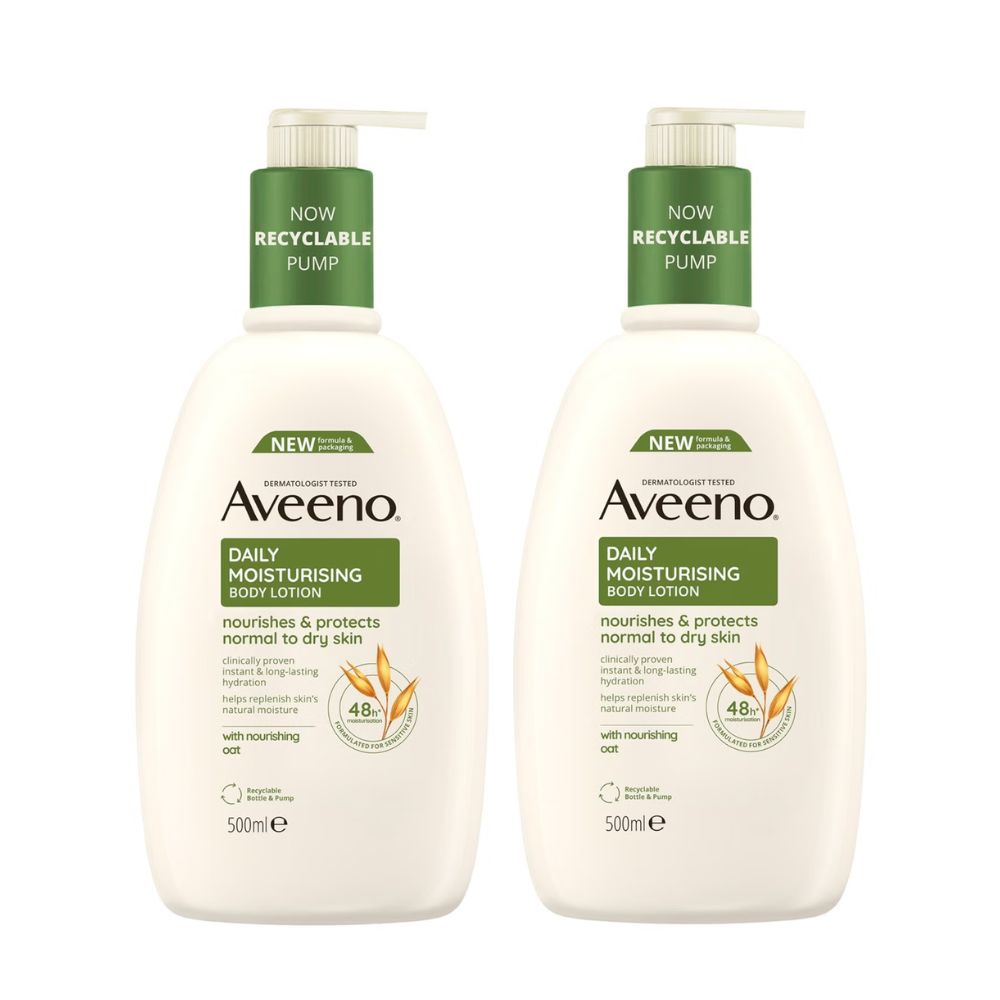 Aveeno Daily Moisturising Lotion Duo for Instant Hydration 1L Mega Bundle