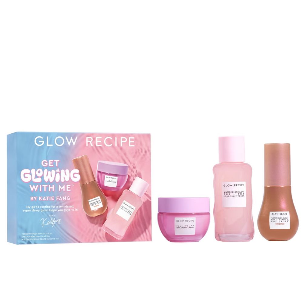 Glow Recipe Get Glowing with Me Kit by Katie Fang with Hue Drops Tinted Serum