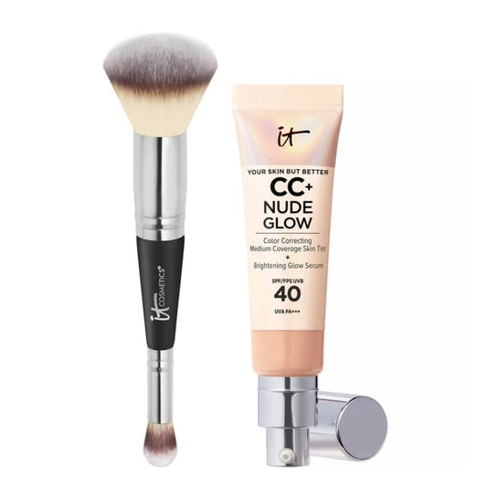 IT COSMETICS CC+ Nude Glow and #7 Foundation Brush - Fair Porcelain