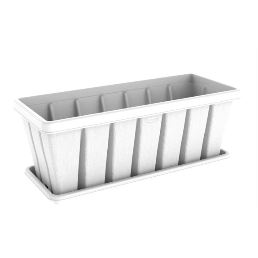 30" Cedargrain Rectangular Planter with Tray