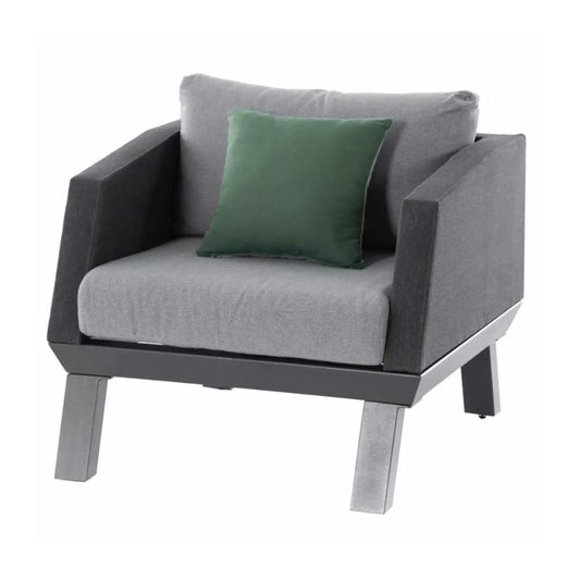 Axiome 1-Seater Aluminum Armchair W/Cushion (88.5 x 89 x 82 cm)