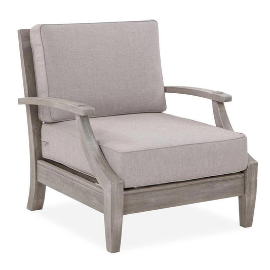 Louis 1-Seater Wood Lounge Armchair W/Seat Cushion & Pillow (89 x 80 x 85.5 cm)