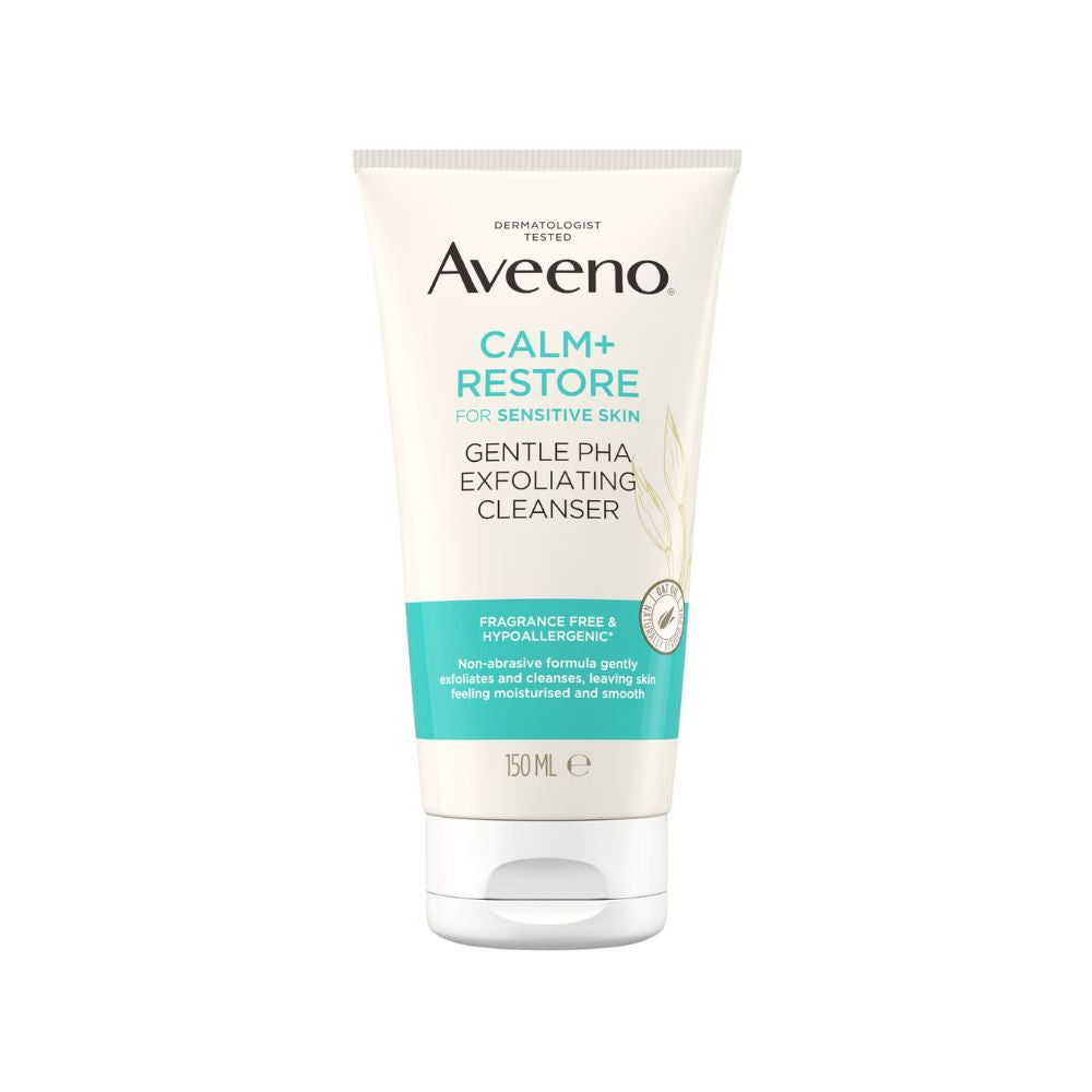 Aveeno Face Calm and Restore Gentle PHA Exfoliating Cleanser 150ml