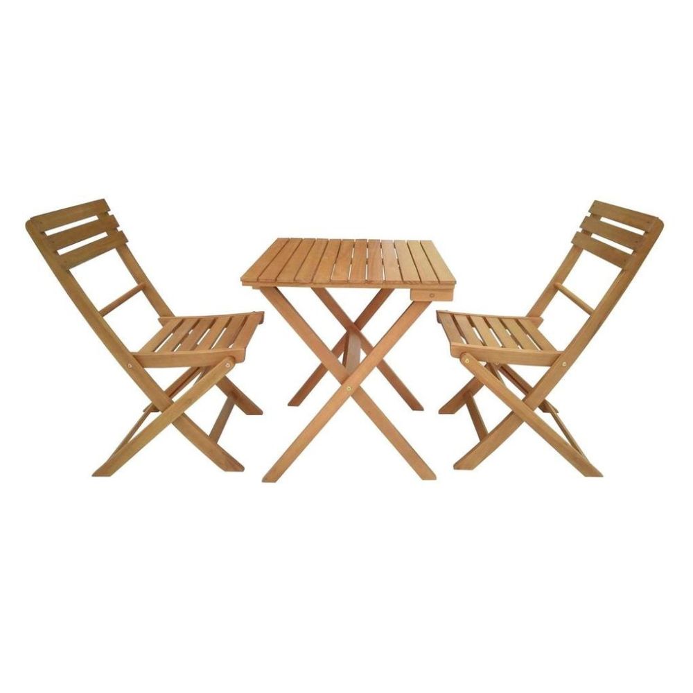 THB 2-Seater Eucalyptus Wood Folding Bistro Set Generic (3 Pc.)