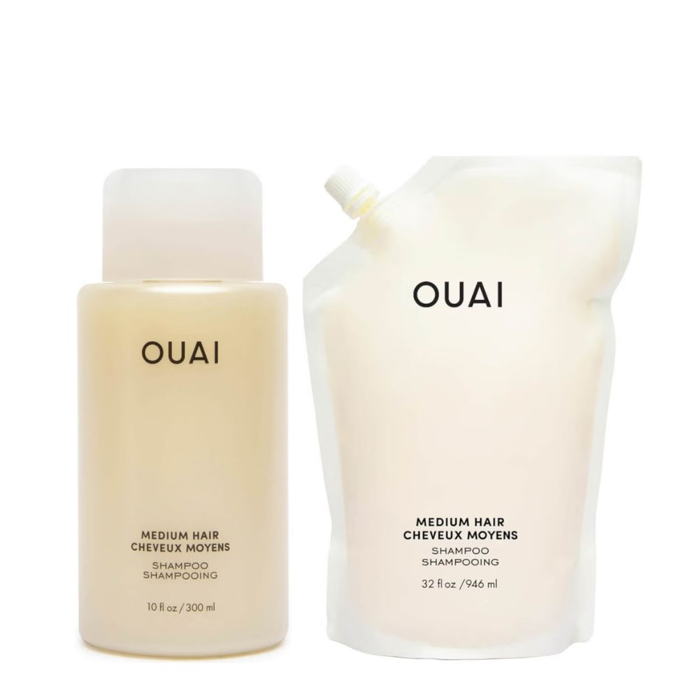 OUAI Medium Shampoo and Refill Bundle