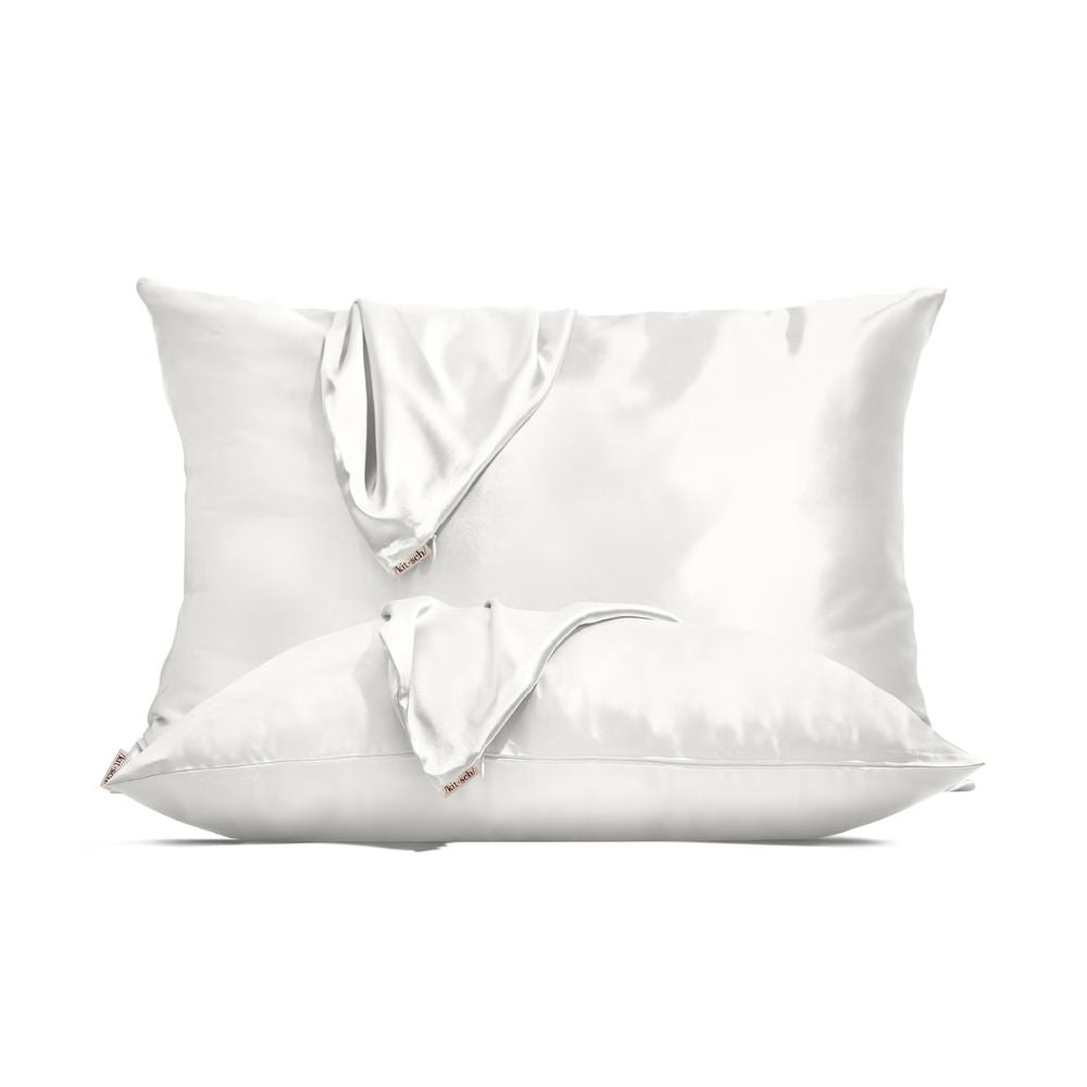 Kitsch Holiday Satin Pillowcase Duo - Ivory