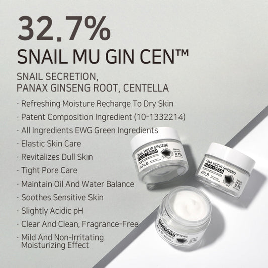 APLB - Snail Mucin Ginseng Facial Cream 55ml