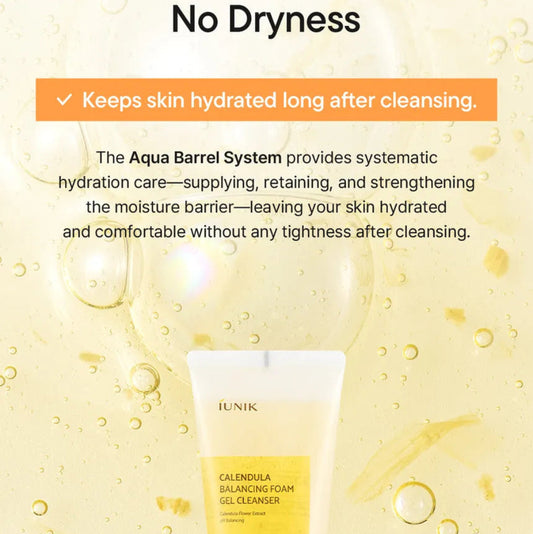 iUNIK - Calendula Balancing Foam Gel Cleanser (150ml)