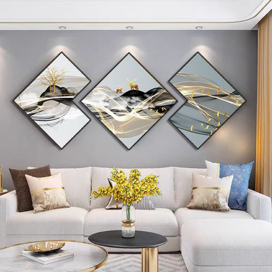 Abstract Wall Painting - Modern - 40x60 cm - Set of 3