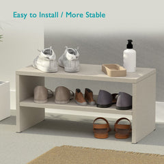 Mahmayi 2-Tier Stackable Shoe Rack