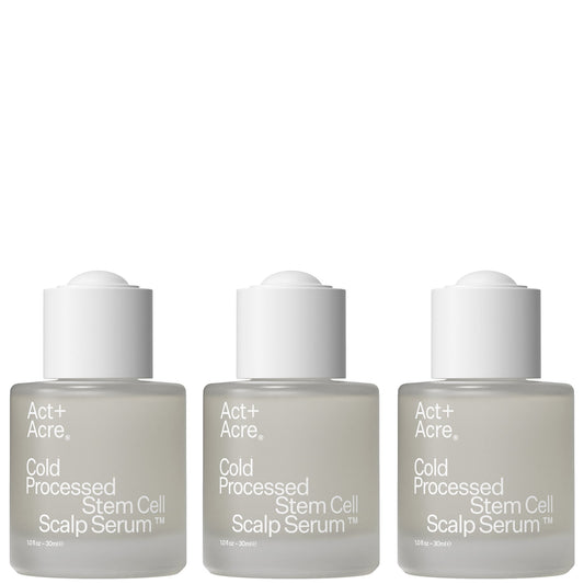 Act+Acre 3 Pack 2% Stem Cell H-2 Grow Complex Scalp Serum for Thicker-Looking Hair