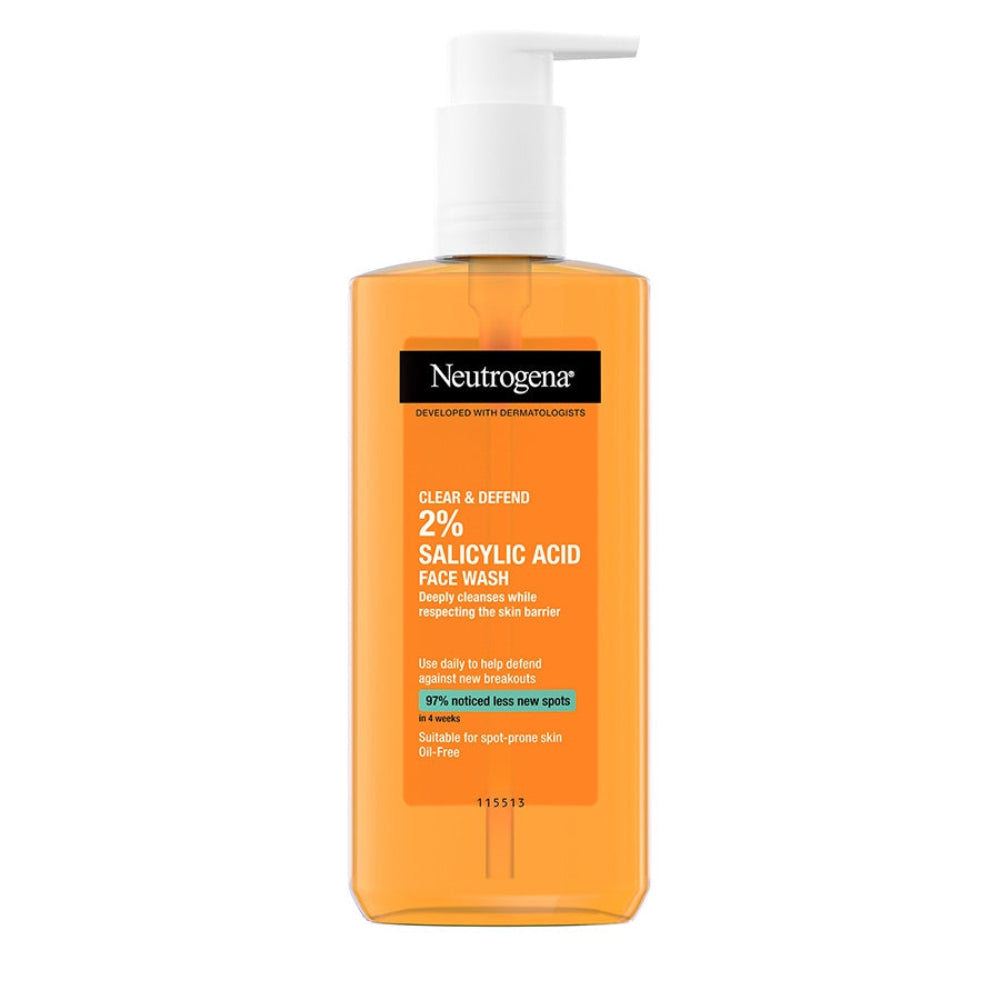 Neutrogena Clear and Defend 2% Salicylic Acid Face Wash 200ml